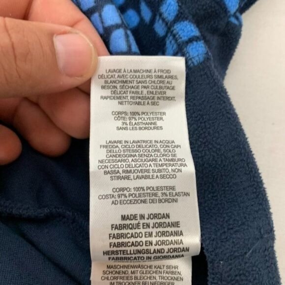 Columbia Womens Small Half-Zip Fleece Pullover Blue Geometric Pattern Polyester - Picture 6 of 9